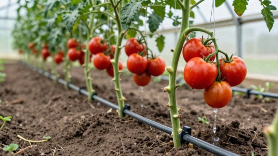 Jak działa nawadnianie kropelkowe i fertygacja przy pomidorach?