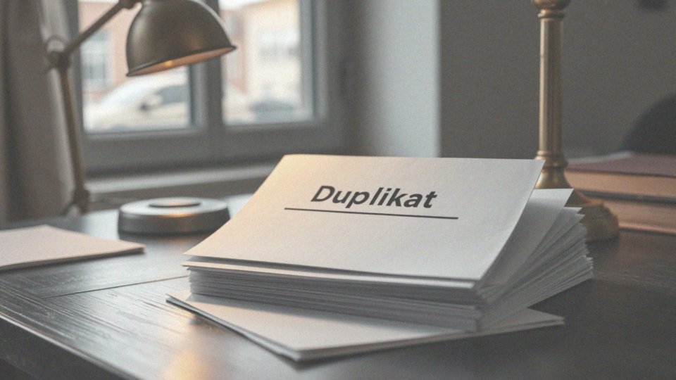Co oznacza rachunek jako duplikat?